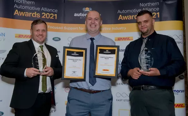 The Wynne Aviation team collecting Northern Automotive Alliance awards